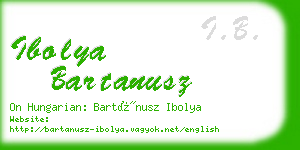 ibolya bartanusz business card